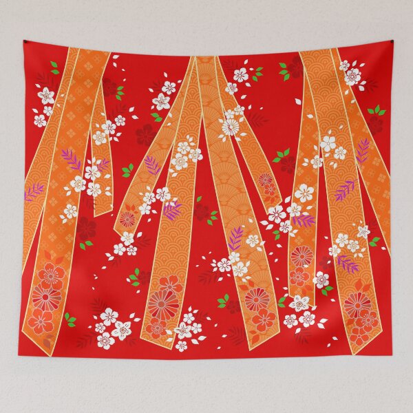 Item preview, Japanese Floral Kimono Pattern Spring designed and sold by urrin DESIGN.