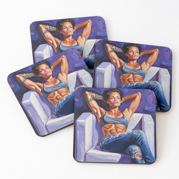 Item preview, Painting art of a woman reclining on a chair modern art designed and sold by Vintage Designs +.
