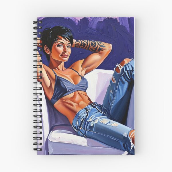 Item preview,  Painting art of a woman reclining on a chair modern art designed and sold by Vintage Designs +.