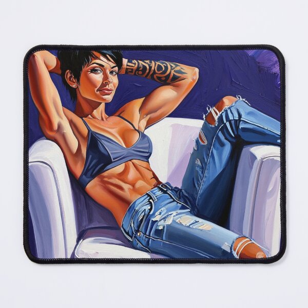 Item preview,  Painting art of a woman reclining on a chair modern art designed and sold by Vintage Designs +.