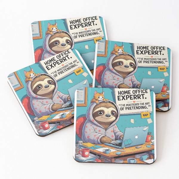 Item preview, Funny Sloth Working From Home Design designed and sold by HappyPrintLab.