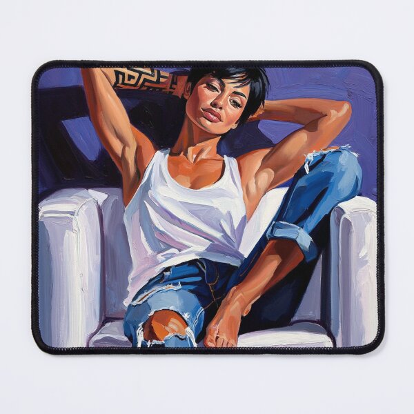 Item preview, Painting art of a woman reclining on a chair modern art designed and sold by Vintage Designs +.