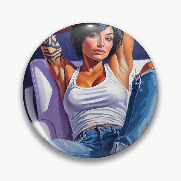 Item preview, Painting art of a woman reclining on a chair modern art designed and sold by Vintage Designs +.