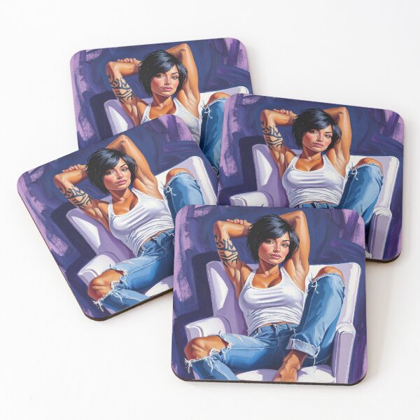 Item preview, Painting art of a woman reclining on a chair modern art designed and sold by Vintage Designs +.