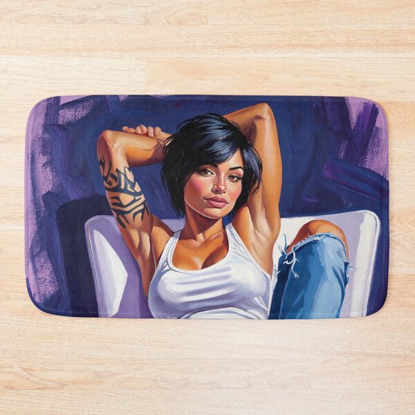 Item preview, Painting art of a woman reclining on a chair modern art designed and sold by Vintage Designs +.