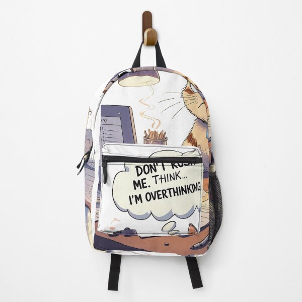 Item preview, Anxious Cat Coffee Quote Cartoon Art designed and sold by HappyPrintLab.