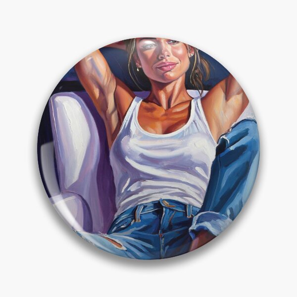 Item preview, Painting art of a woman reclining on a chair modern art designed and sold by Vintage Designs +.