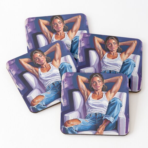 Item preview, Painting art of a woman reclining on a chair modern art designed and sold by Vintage Designs +.