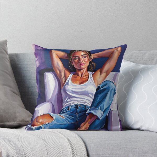Item preview, Painting art of a woman reclining on a chair modern art designed and sold by Vintage Designs +.