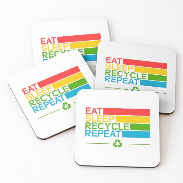 Item preview, Eat sleep recycle repeat designed and sold by ZnDigitalPrints.