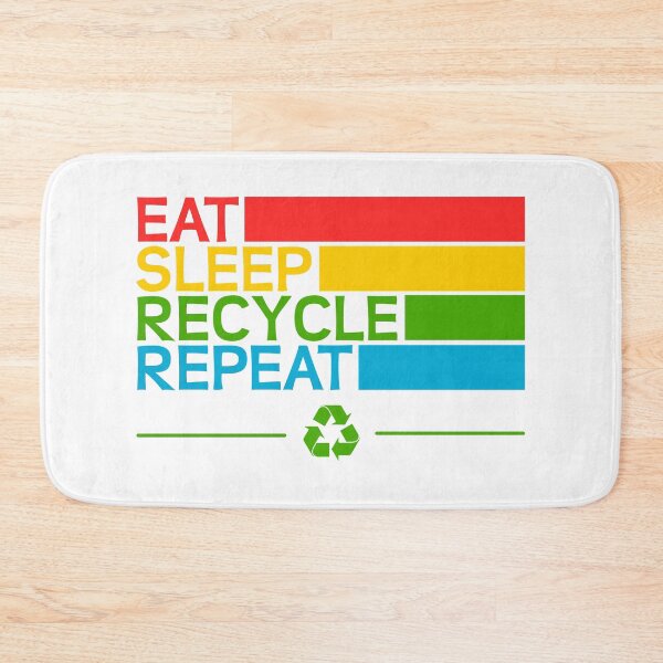 Item preview, Eat sleep recycle repeat designed and sold by ZnDigitalPrints.