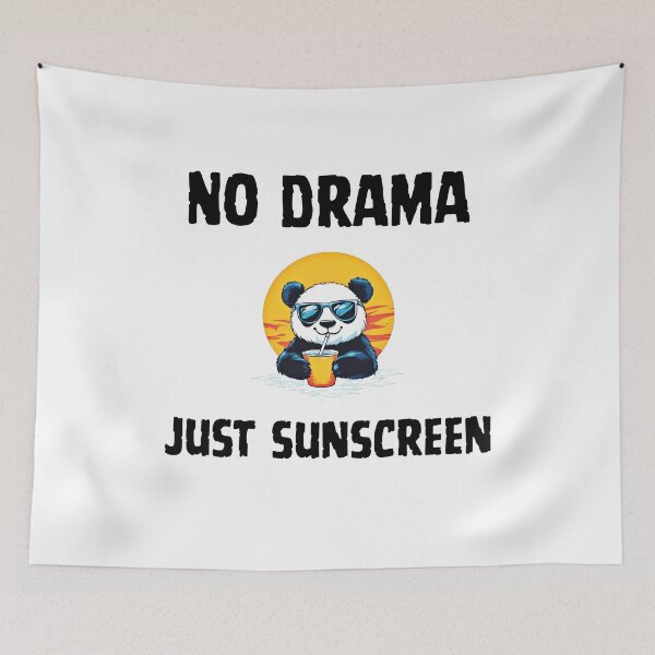 Item preview, No Drama, Just Sunscreen | Unplugged Summer Series designed and sold by PandiCom.