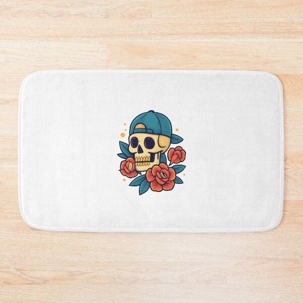 Item preview, Skull with Blue Cap and Roses designed and sold by FBA.