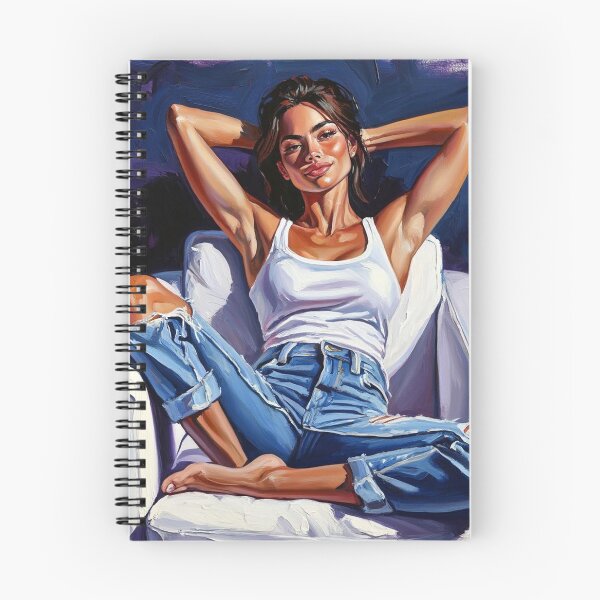 Item preview, Painting art of a woman reclining on a chair modern art designed and sold by Vintage Designs +.