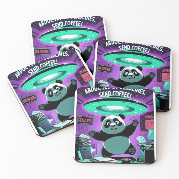 Item preview, Lazy Panda Coffee Quote Cartoon Design designed and sold by HappyPrintLab.