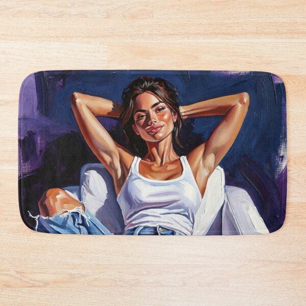 Item preview, Painting art of a woman reclining on a chair modern art designed and sold by Vintage Designs +.