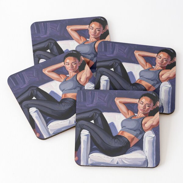 Item preview, Painting art of a woman reclining on a chair modern art designed and sold by Vintage Designs +.