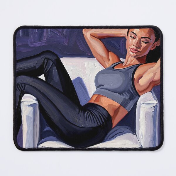 Item preview, Painting art of a woman reclining on a chair modern art designed and sold by Vintage Designs +.