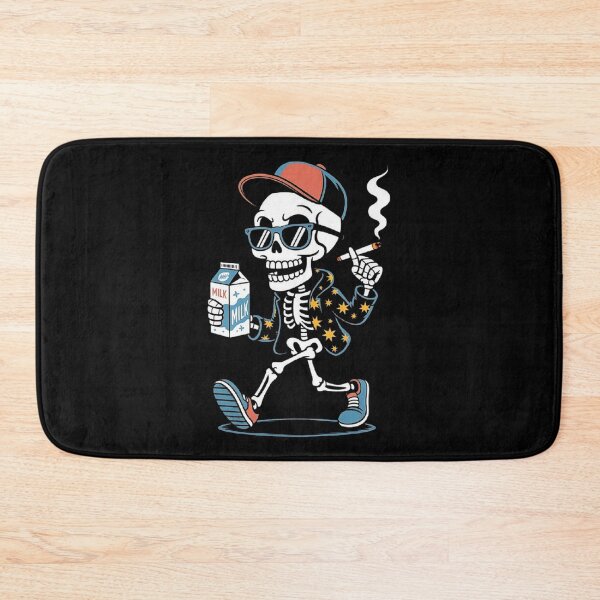 Item preview,  Cool Skeleton Smoking and Drinking Milk - Retro Hipster Funny Art designed and sold by love3617.