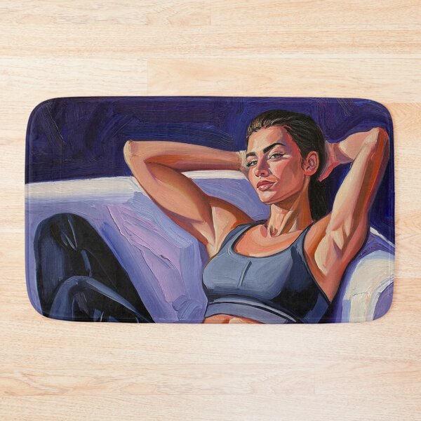 Item preview, Painting art of a woman reclining on a chair modern art designed and sold by Vintage Designs +.