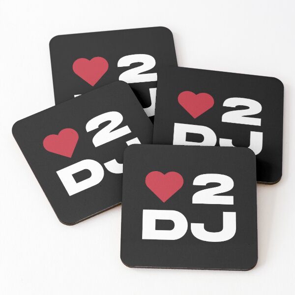Item preview, Love 2 DJ – Bold Minimal DJ Heart Design designed and sold by TipTop GFX.