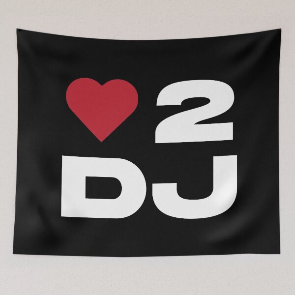 Item preview, Love 2 DJ – Bold Minimal DJ Heart Design designed and sold by TipTop GFX.