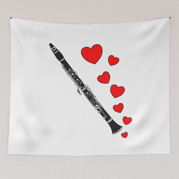 Item preview, Valentines Day Clarinet Player Clarinetist Anniversary Wedding Musician designed and sold by doodlerob.