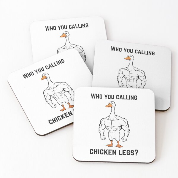 Item preview, Who You Calling Chicken Legs? - Funny Muscular Duck Meme designed and sold by RansomProjects.