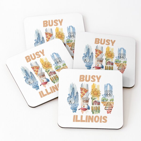 Item preview, Busy Illinois – state pride & urban city life design designed and sold by CleanDecor.