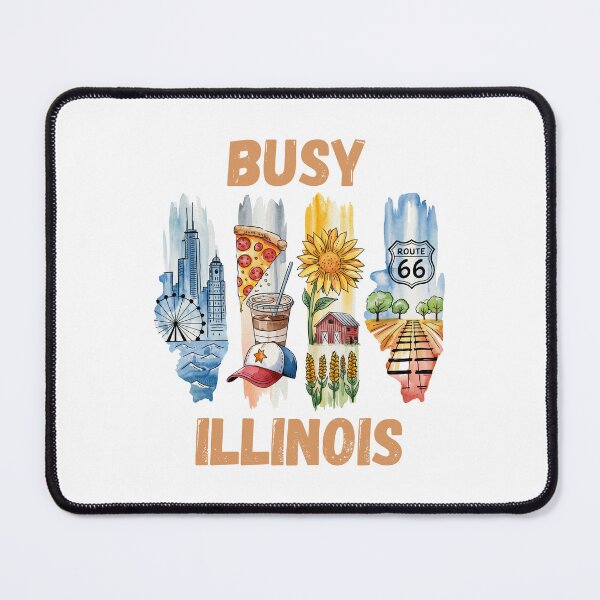 Item preview, Busy Illinois – state pride & urban city life design designed and sold by CleanDecor.