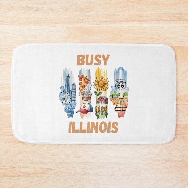 Item preview, Busy Illinois – state pride & urban city life design designed and sold by CleanDecor.