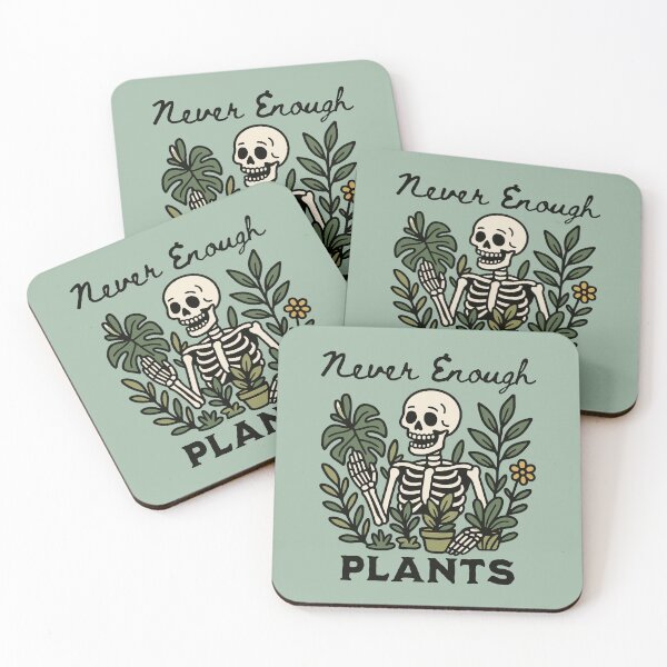 Item preview, Never Enough Plants, Funny Skeleton Plant Lover designed and sold by Windmill Wildflowers.