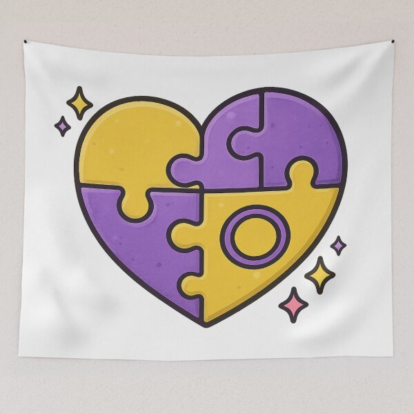 Item preview, Intersex Pride Heart – United in Love designed and sold by Rajasekar.