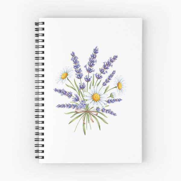 Item preview, watercolor lavender and daisy flower designed and sold by LoomLight.