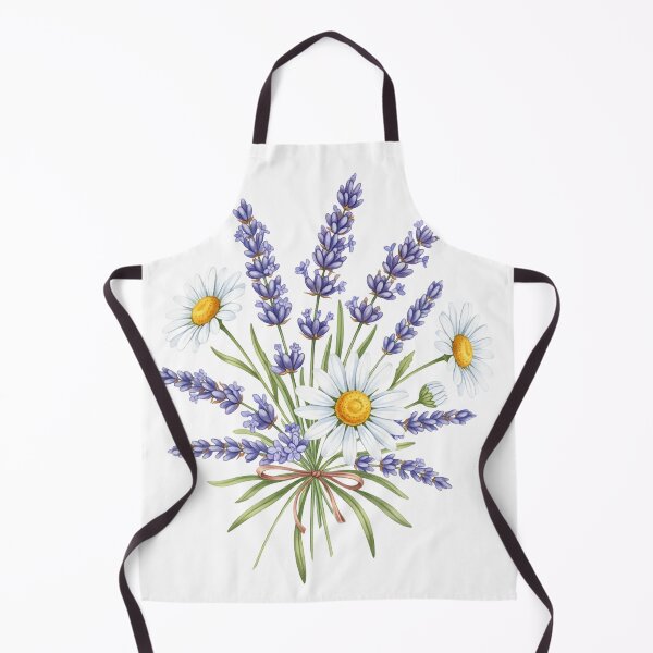 Item preview, watercolor lavender and daisy flower designed and sold by LoomLight.