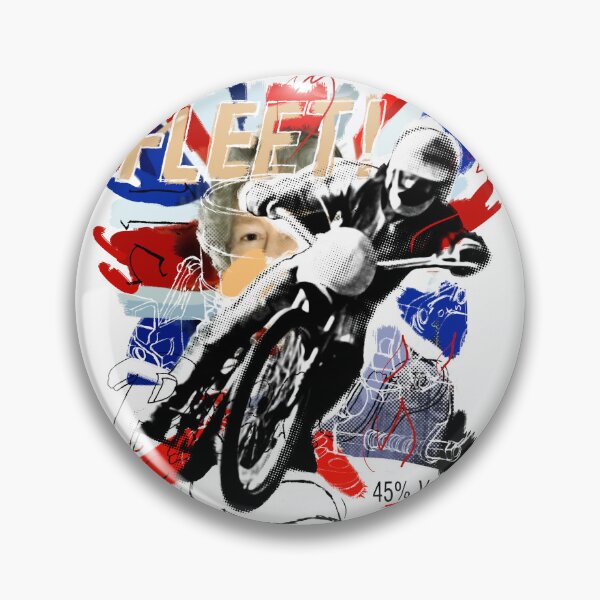 Item preview, FLEET! – Motard Art Collage in Mixed Media designed and sold by Matalobos /  Retro Art & Classic Machines.