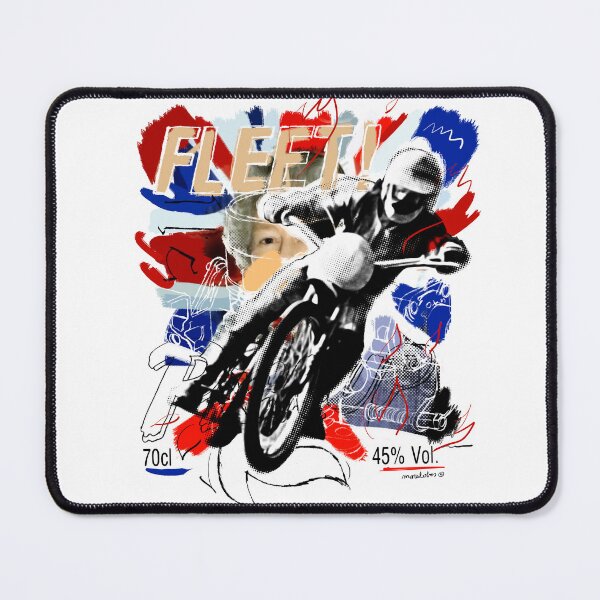 Item preview, FLEET! – Motard Art Collage in Mixed Media designed and sold by Matalobos /  Retro Art & Classic Machines.