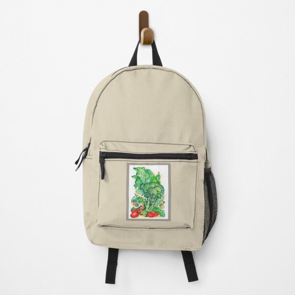 Item preview, Strawberries and Broccoli - watercolor illustration designed and sold by Annie Mason Art.