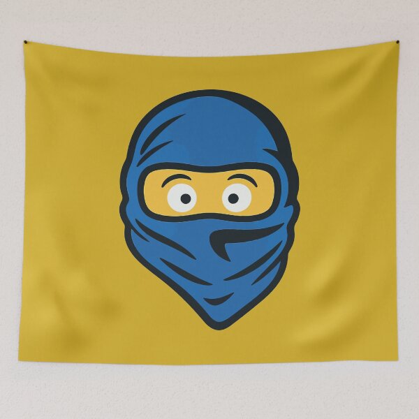 Item preview, Shocked Blue Ninja Face – Funny Cartoon Sticker designed and sold by Emanova9.