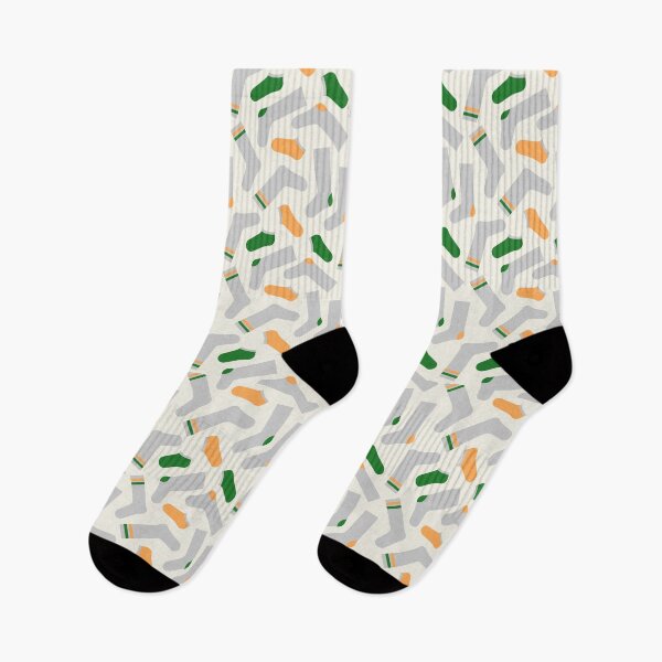 Item preview, Vintage Sock Collage – Quirky Patterned Socks for Retro Fans designed and sold by RealLifeMerchies.