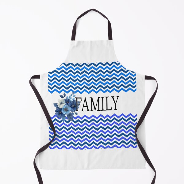Item preview, Bluer than Blue Collection - FAMILY Floral Blue chevron designed and sold by Dailywalker22.