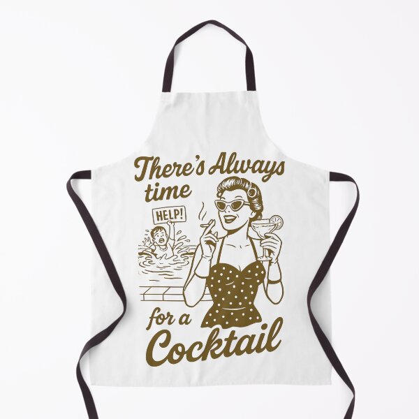 Item preview, There’s Always Time for a Cocktail – Retro Poolside Mayhem Edition designed and sold by Thehatinthecat.