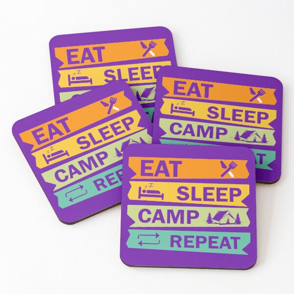 Item preview, Eat Sleep Camp Repeat. Funny Camping Quote. Camper Quote. Happy Camper designed and sold by DesignHouse07.