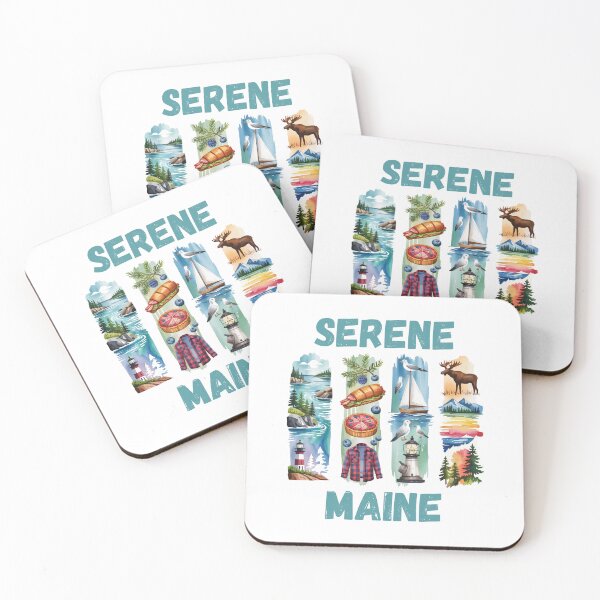 Item preview, Serene Maine – coastal calm & pine tree state design designed and sold by CleanDecor.