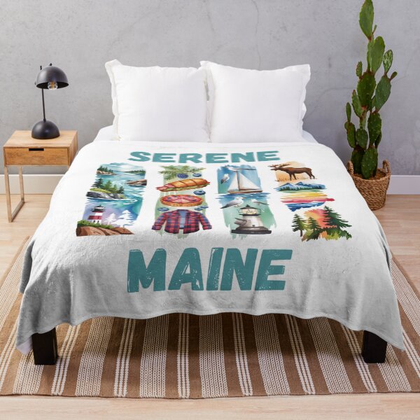 Item preview, Serene Maine – coastal calm & pine tree state design designed and sold by CleanDecor.