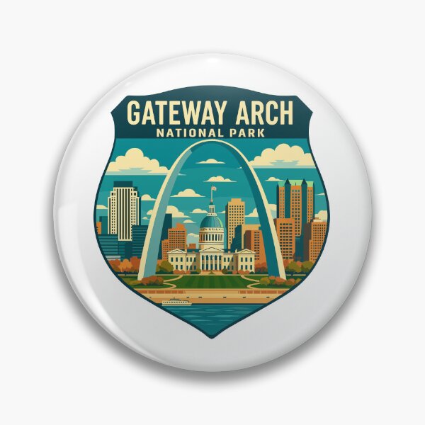 Item preview, Gateway Arch National Park Retro Sticker designed and sold by Ismeal Von.