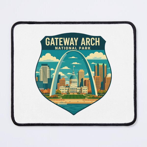 Item preview, Gateway Arch National Park Retro Sticker designed and sold by Ismeal Von.