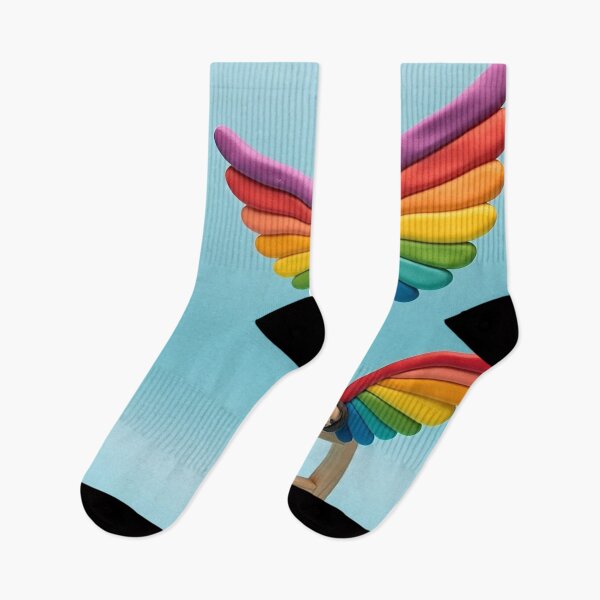 Item preview, Rainbow Wings Flight - Freedom and Hope designed and sold by ONESTARTS ARTS.