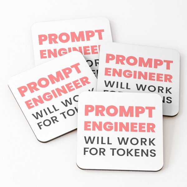 Item preview, Prompt Engineer – Will Work for Tokens | AI Meme Tee K designed and sold by Karma Design.
