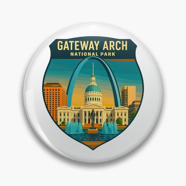Item preview, Gateway Arch National Park Retro Sticker designed and sold by Ismeal Von.